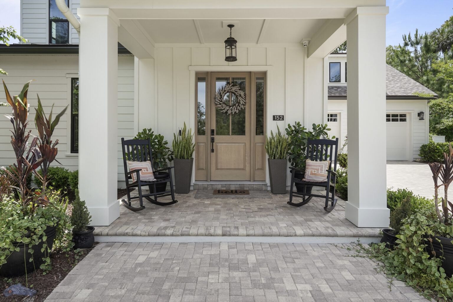 John Merrill Custom Homes - Front Porch with rocking chairs in Jacksonville, FL
