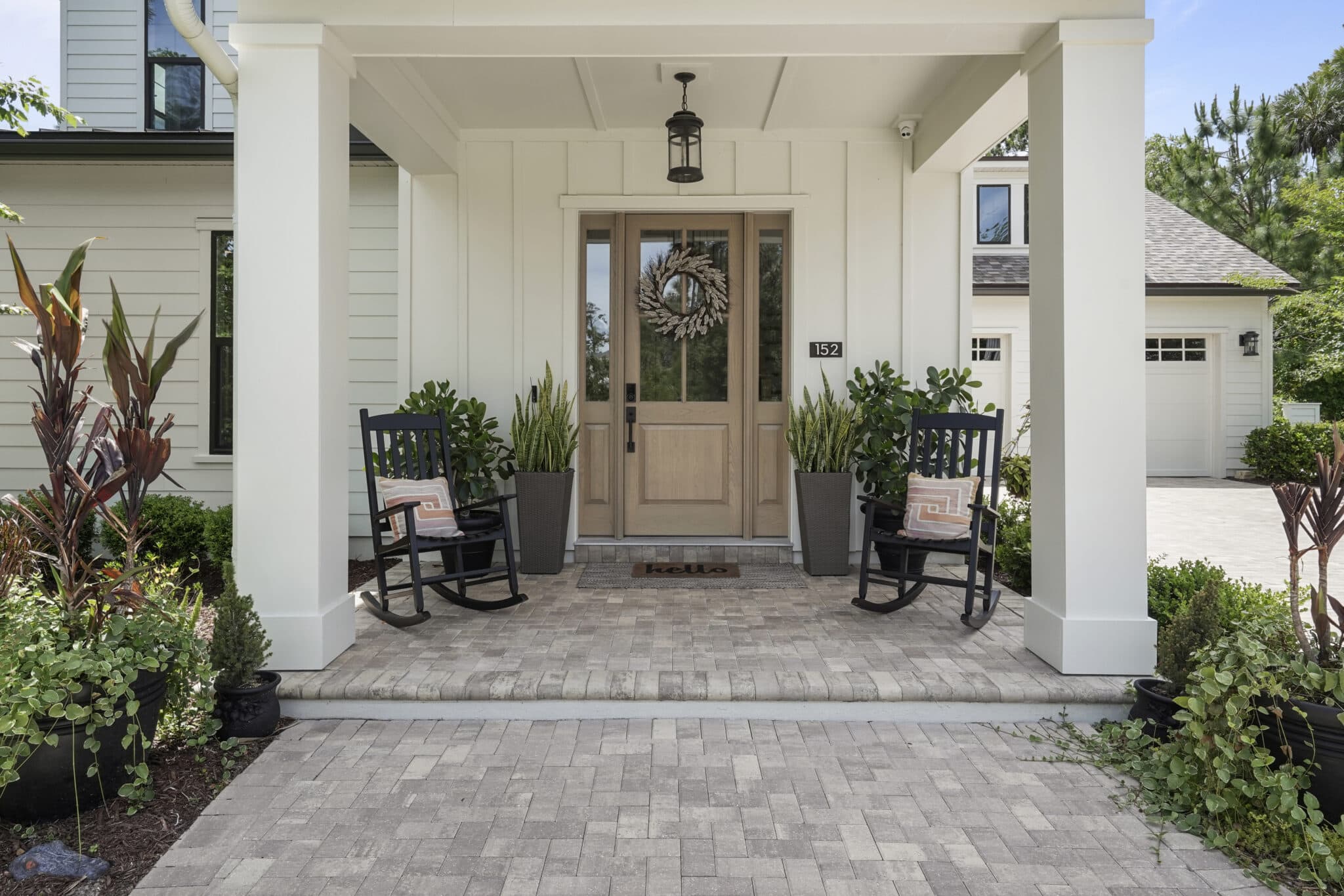 John Merrill Custom Homes - Front Porch with rocking chairs in Jacksonville, FL