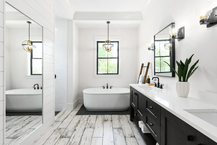 Bathroom home renovation after photo
