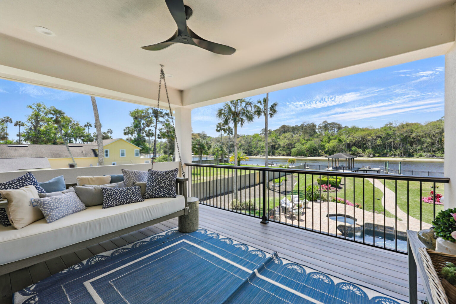 find a lot to build a house, second story porch with beautiful view