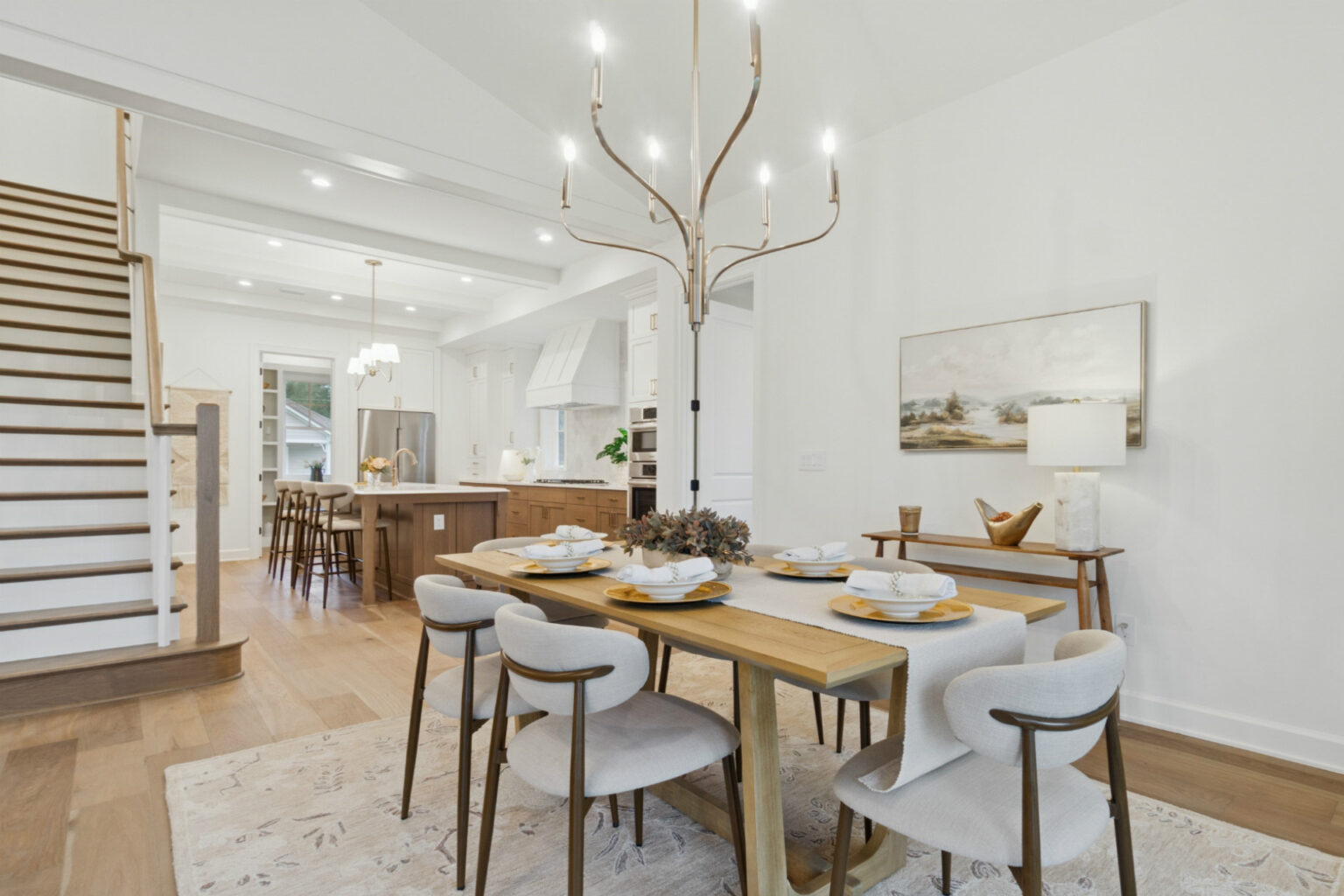 custom home building, JMH dining room design